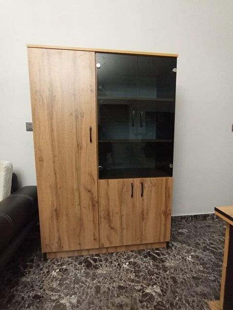Düz dolab, 2 qapılı, Polkalı, Siyirməsiz, Teksturalı laminat, Azərbaycan — Bakı