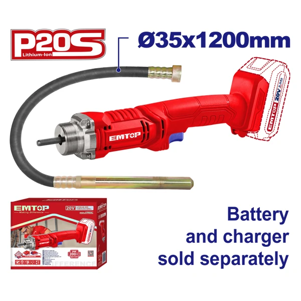 Cordless concrete vibrator ECVL202301 — OnMaster — Təmir və tikinti