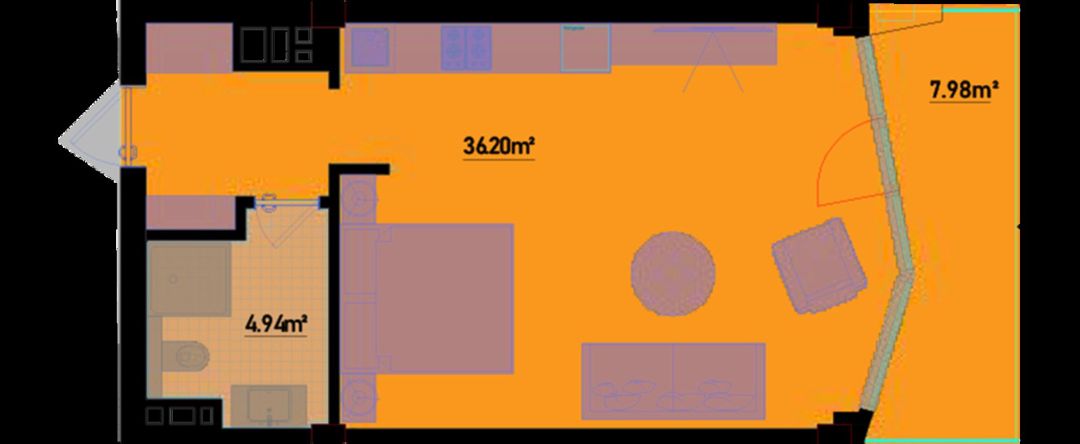 Satılır 1 otaqlı yeni tikili 56.2 m² — Mənzil, Bakı (6)