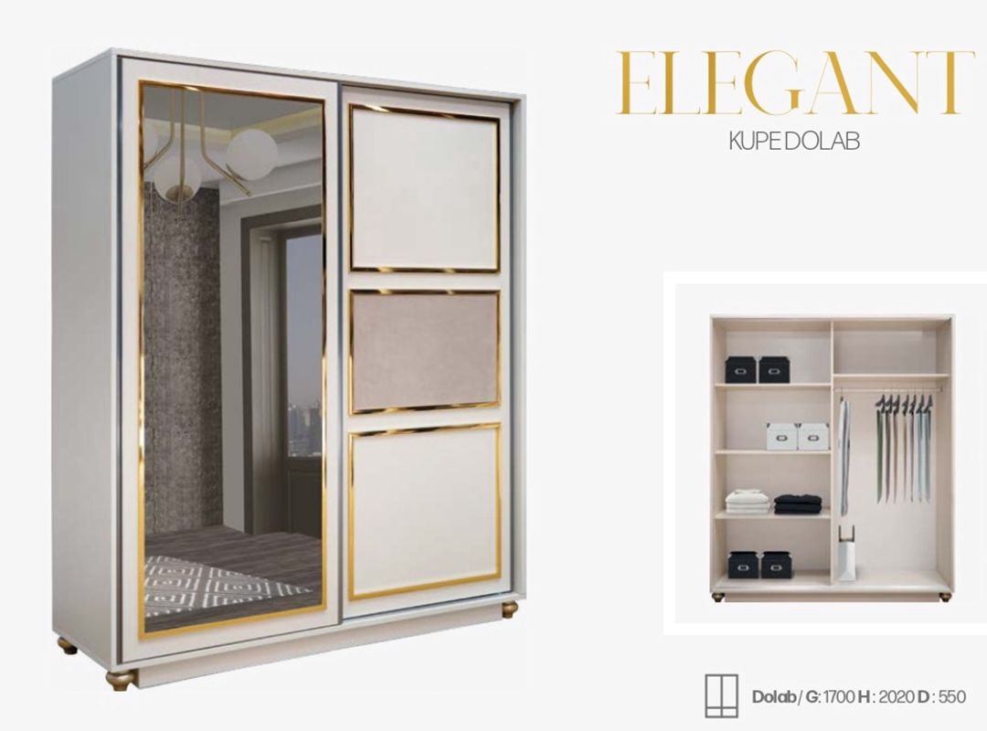 Şkaf-kupe Elegant AL-63, 170x202x55 sm, bej — Şkaflar, Bakı
