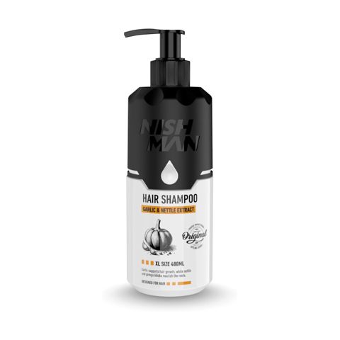 Saçlar üçün şampun Nishman Garlic & Nettle Extract 480 ml — Bakı