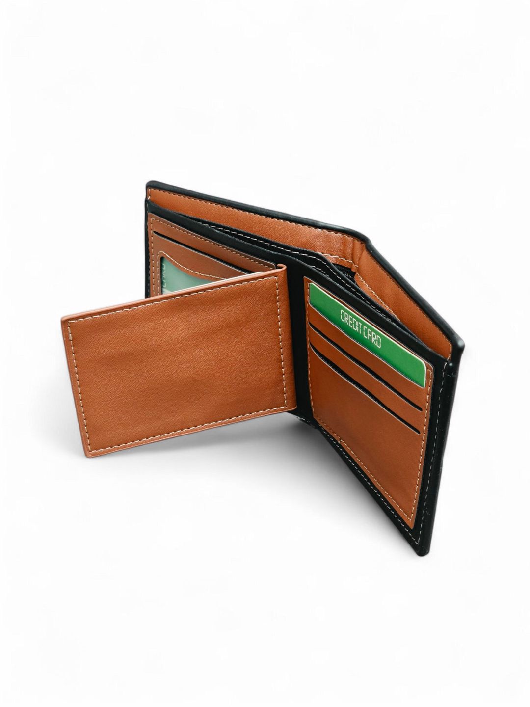 Portmone kişilər üçün, poliuretan, qara, 8.5 sm — Mallar, Bakı (3)