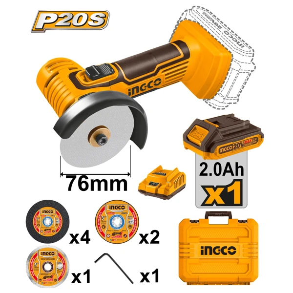 Ingco laqonda batareykalı 76mm 20V 2Ah CAGLI76012 — Bakı