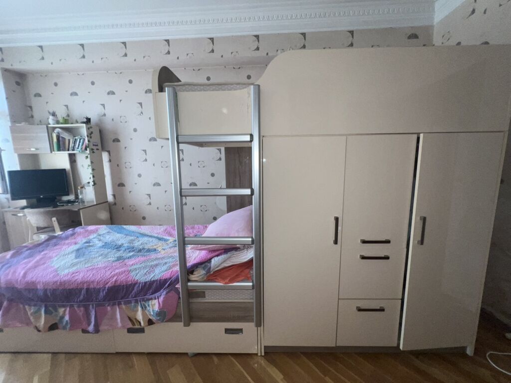 Uşaq/yeniyetmə otağı üçün çoxfunksiyalı 2 mərtəbəli yataq dəsti — Uşaq mebeli dəstləri, Bakı (7)