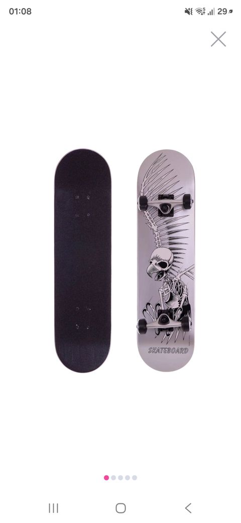 Skateboard – tam komplekt - Taxta: klassik konkav forma, iki uclu — Saray