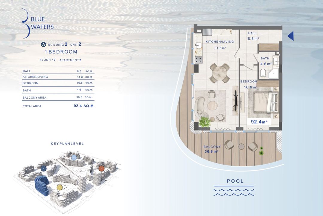 Satılır 2 otaqlı yeni tikili 92.4 m² — Mənzil, Bakı (7)