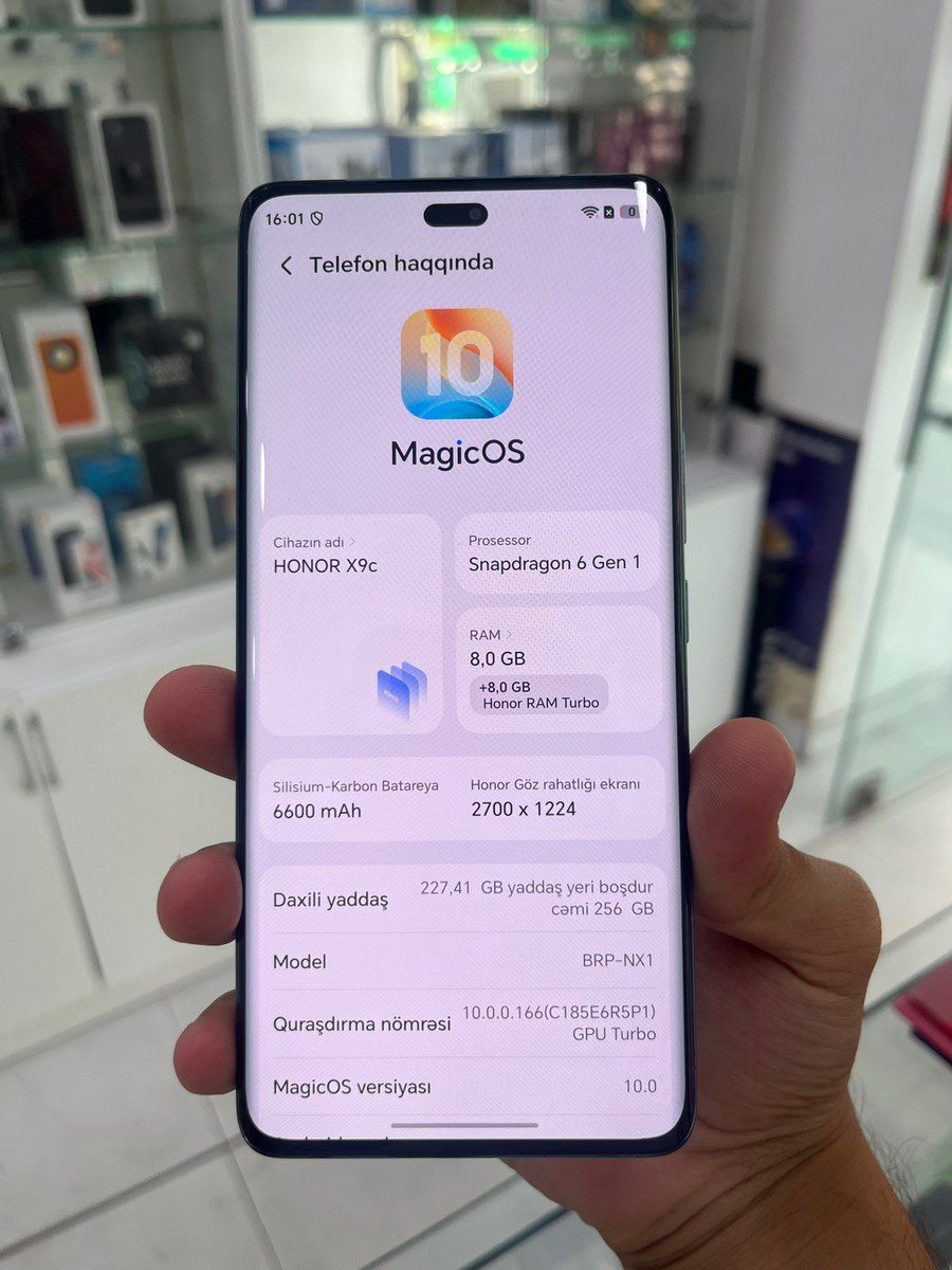 Honor X9c 5G Jade Cyan 256GB/8GB — Smartfonlar, Bakı (5)