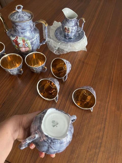 Çay dəsti, rəng - Göy, Keramika, 6 nəfərlik — Bakı