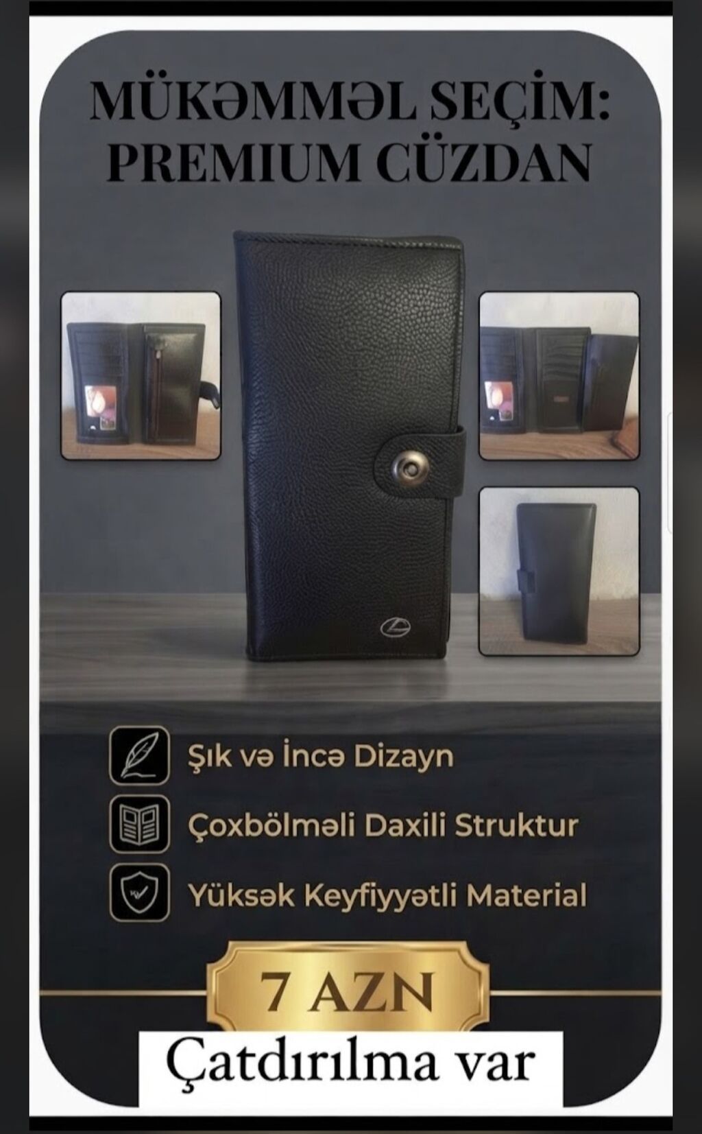 Premium cüzdan – gündəlik istifadə üçün funksional və zərif seçim — Cüzdanlar və vizit kartlıqları, Bakı