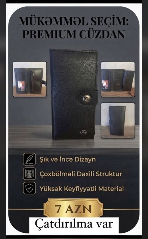 Premium cüzdan – gündəlik istifadə üçün funksional və zərif seçim — Bakı