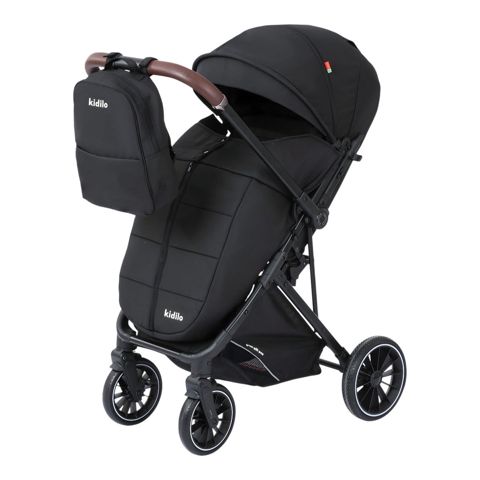 Uşaq arabası Kidilo 952514_RB, 0 ay+, çantalı, qara - 952514_RB — Bakı