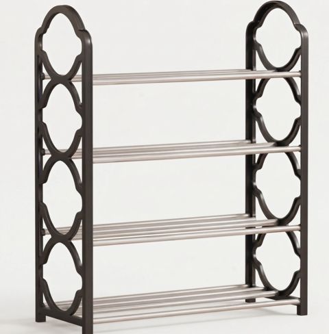 Ayaqqabı üçün rəf 91904764, plastik, qara/boz, 19x80x35 sm — Bakı