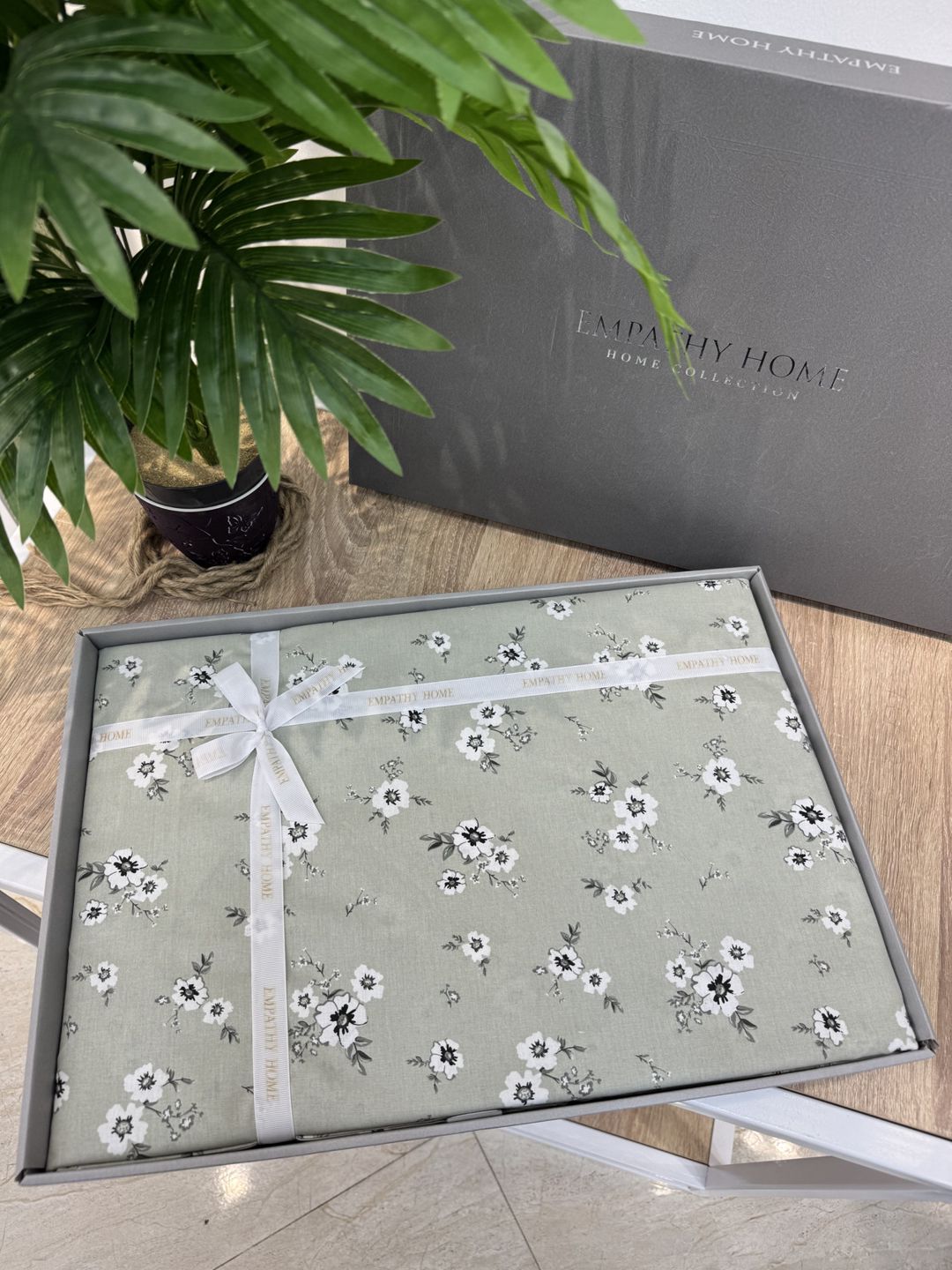 Yataq dəsti Empathy Home 3, yorğan üzü 160x220 sm 2 əd, mələfə 240x260 sm, yastıq üzü 50x70 sm 2 əd, ailəvi, ranfors, açıq yaşıl — Mallar, Bakı (2)