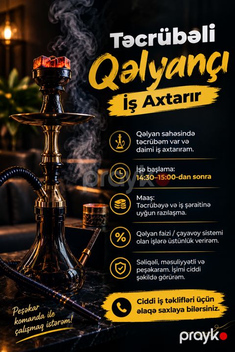 Qəlyançı işi axtarılır — Bakı
