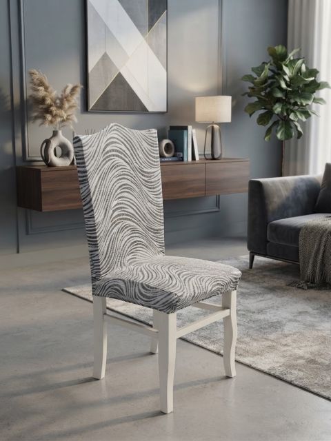 Stul üçün örtük, Jakkard, 60x70 sm, Açıq boz — Bakı
