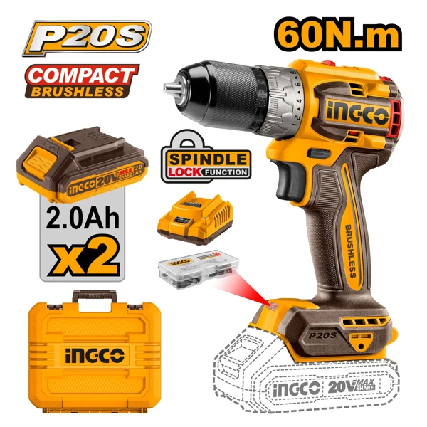 Ingco şrupavyot 20V 2.0Ah CDLI20602 — Bakı