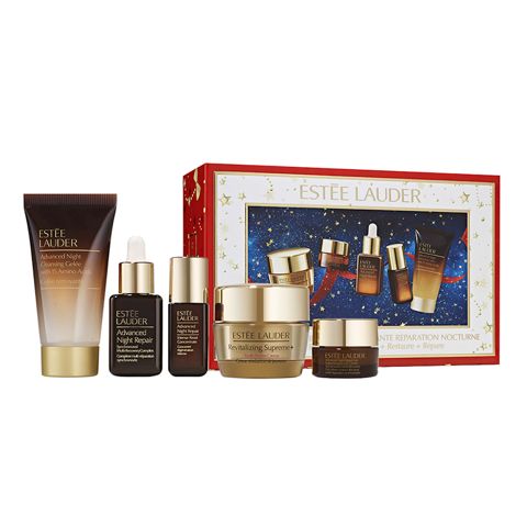 Dəri qulluğu üçün dəst Estee Lauder Advanced Night Repair (təmizləyici gel 30 ml + zərdab 5 ml + zərdab 15 ml + krem 15 ml + göz ətrafı dərisi üçün gel-krem 5 ml) — Bakı
