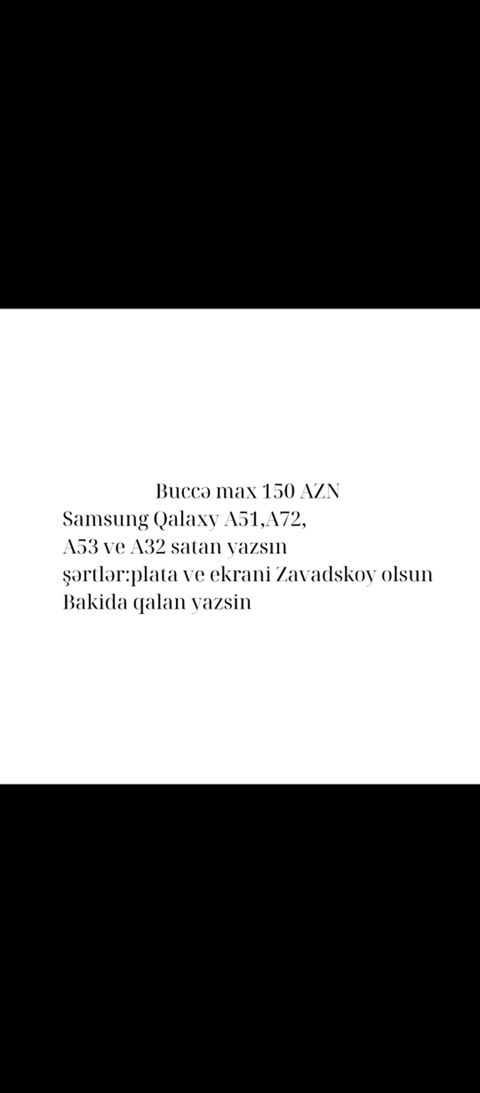 Mətn üzrə elan: Axtarış: Samsung Galaxy A51, A72, A53 və A32 — Digah