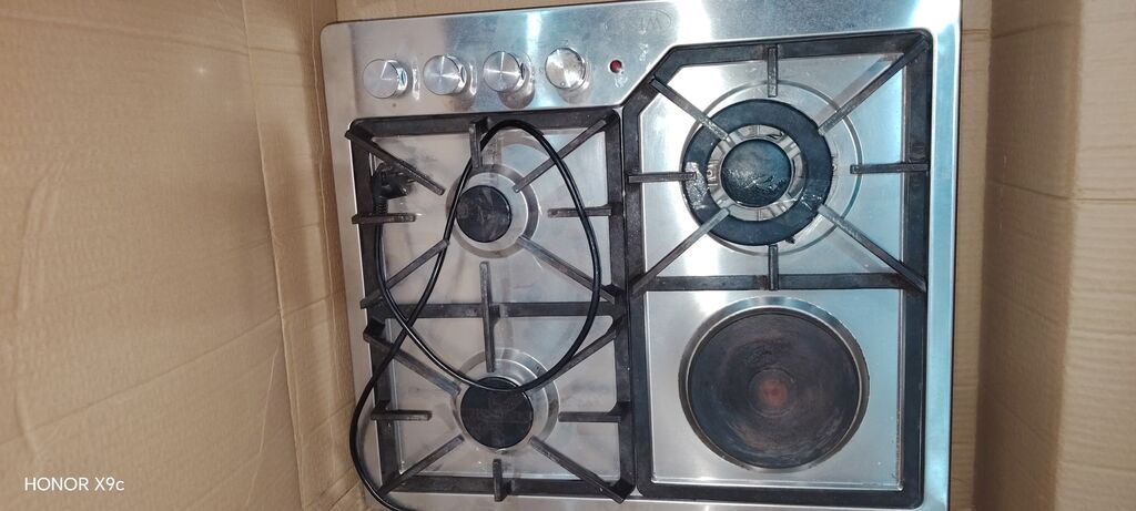 Qaz-elektr plitəsi – 60 sm, 4 gözlü (3 qaz + 1 elektrik) — Plitələr, Digah (2)