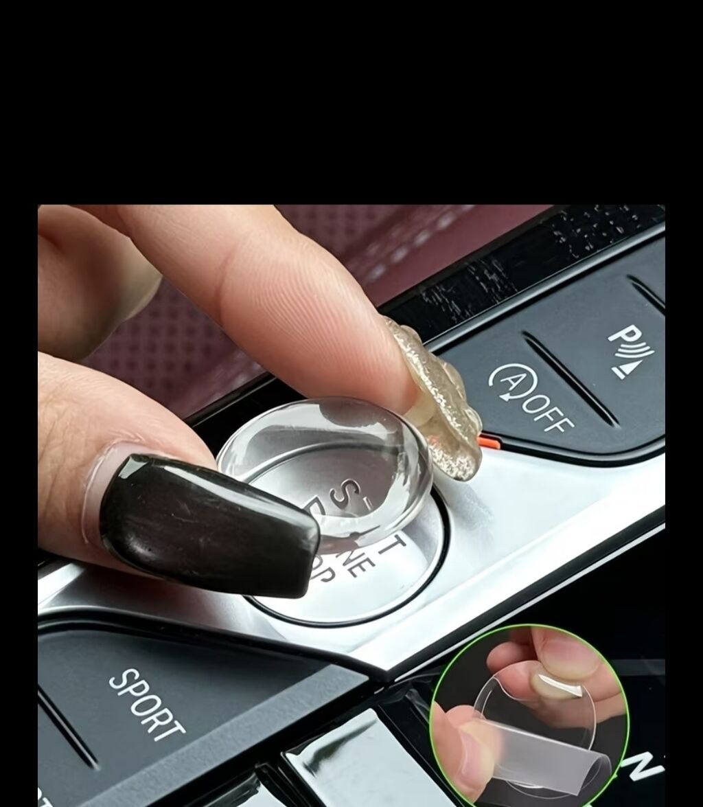 Avtomobil “Start/Stop Engine” düyməsi üçün şəffaf qoruyucu plyonka — Qoruyucu plivelər, Gəncə (3)