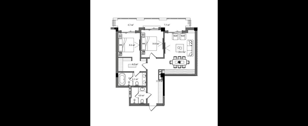 Satılır 3 otaqlı yeni tikili 95.7 m² — Mənzil, Qusar (7)
