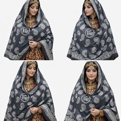 Kəlağayı 1825470, ştapel, boz, 140x140 sm — Bakı