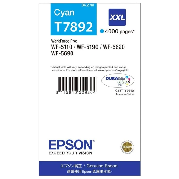Epson T7892 Cyan C13T789240 — Bakı