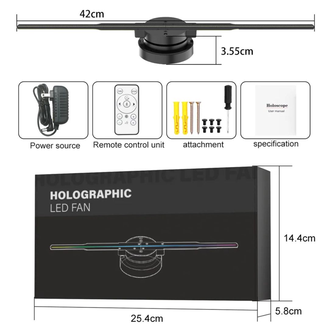 3D hologram fan 42cm — Biznes və avadanlıq, Bakı (3)