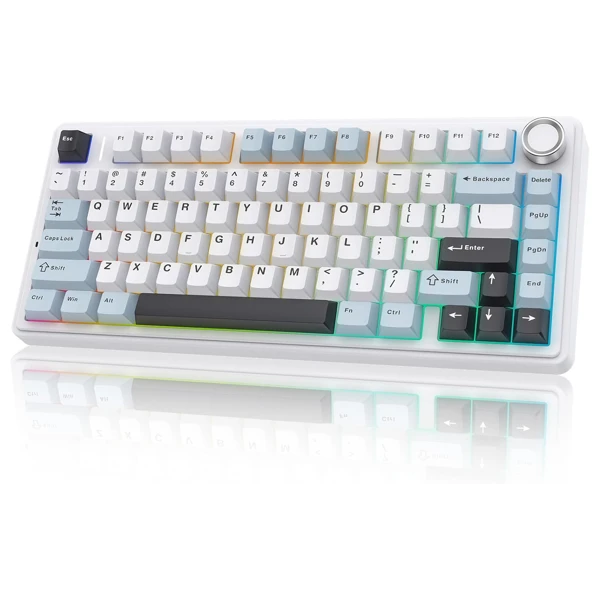 Aula F75 Glacier Blue Mechanical Keyboard — Mallar, Bakı