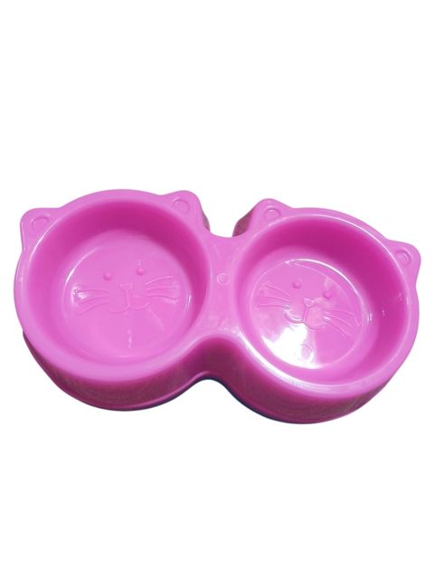 Yemək və su qabı, plastik, çəhrayı, 12 sm — Bakı
