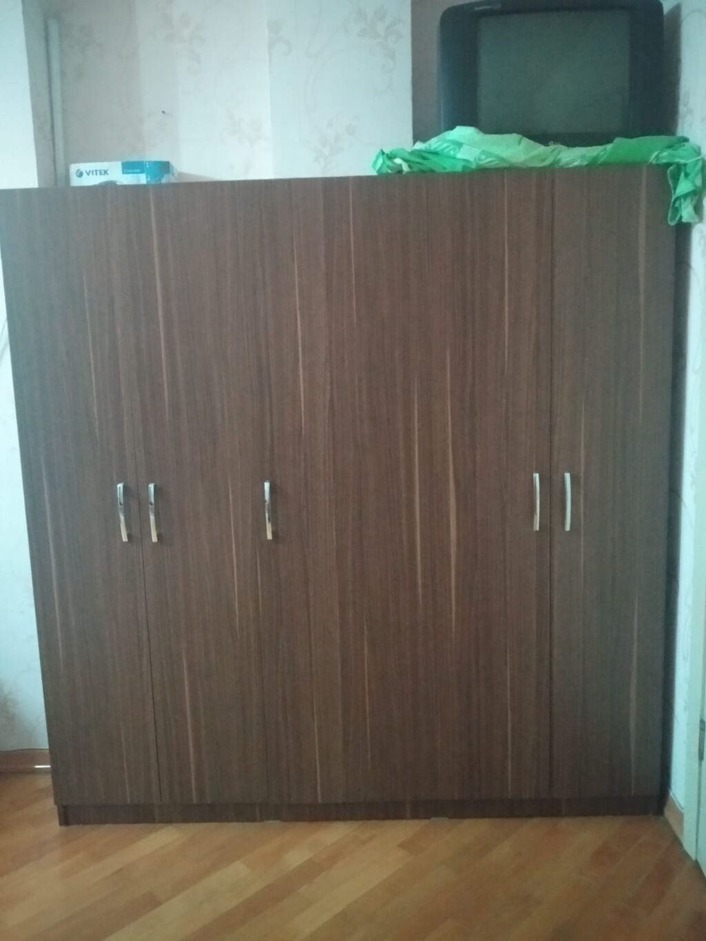 Geniş 6 qapılı dolab - Material: ağac teksturasına malik laminat/DMF — Şkaflar, Bakı (2)