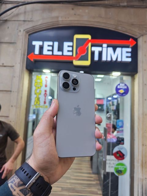 IPhone 15 Pro Max, 256 GB, Natural Titanium, Zəmanət, Simsiz şarj, Face ID — Bakı