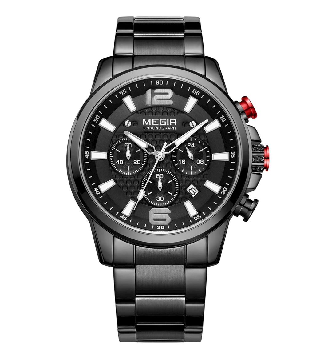 Kişi qol saatı Megir MS2156G-BK-1 — Mallar, Bakı (2)