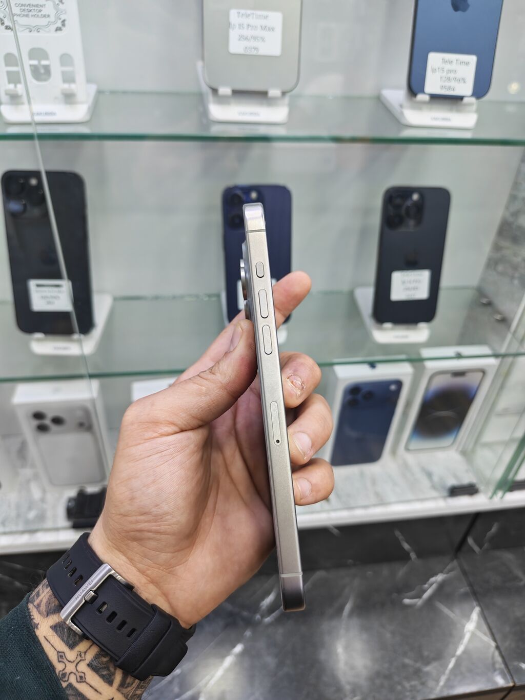 IPhone 15 Pro Max, 256 GB, Natural Titanium, Zəmanət, Simsiz şarj, Face ID — Apple iPhone, Bakı (4)
