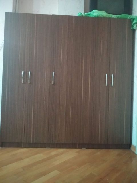Geniş 6 qapılı dolab - Material: ağac teksturasına malik laminat/DMF — Bakı