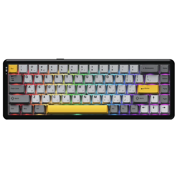 Ajazz AK680 MAX (8+8k) Black-Gray-Yellow — Mallar, Bakı