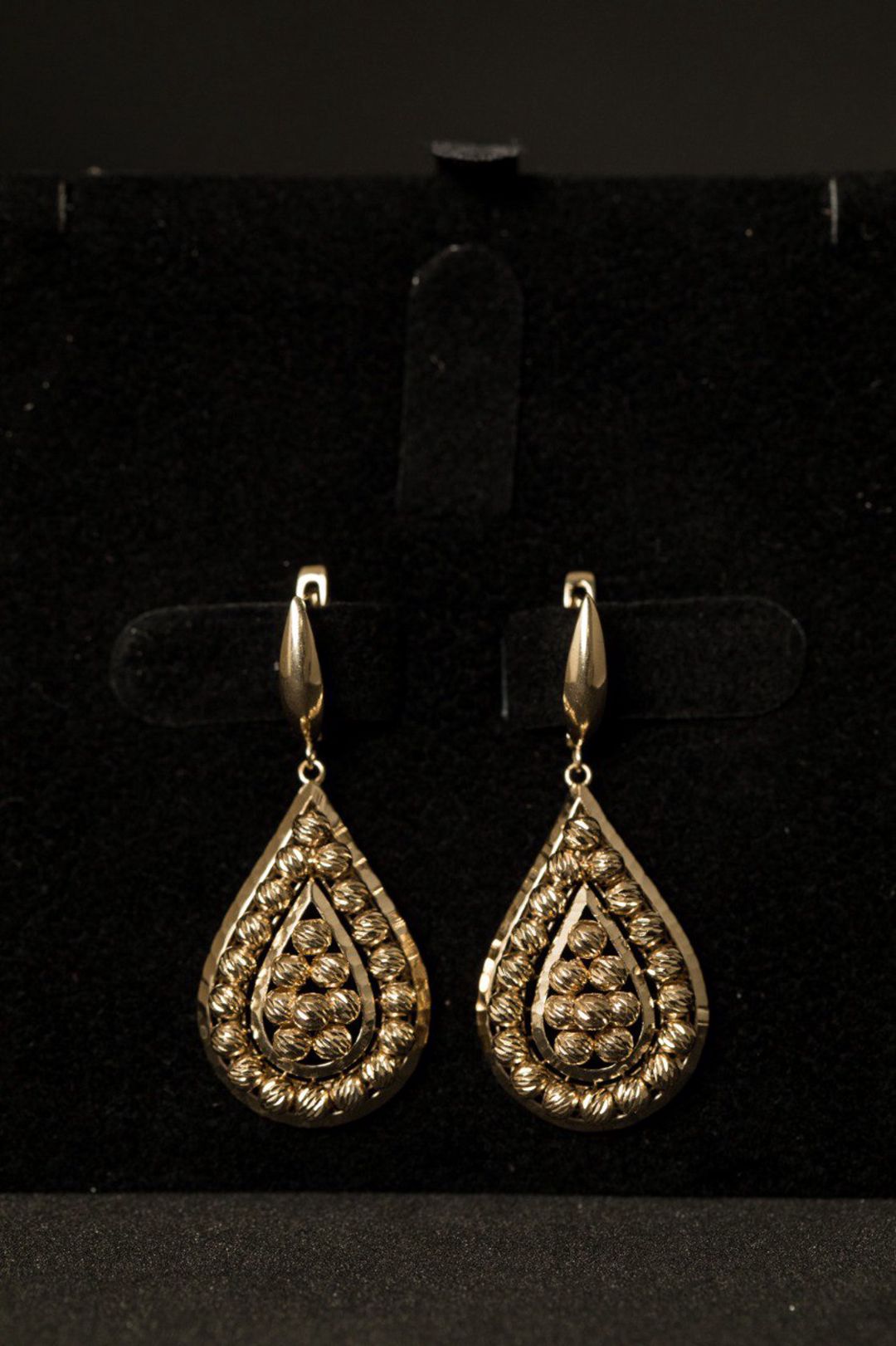 Sırğalar qadınlar üçün Habibi Jewellery HJ416, qızıl 585 əyar — Mallar, Bakı (2)
