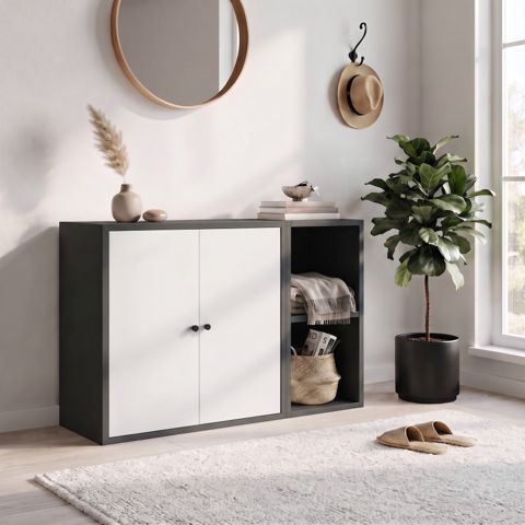 Komod No brand, Ldsp, Antrasit/Ağ, 90x65x30 — Bakı
