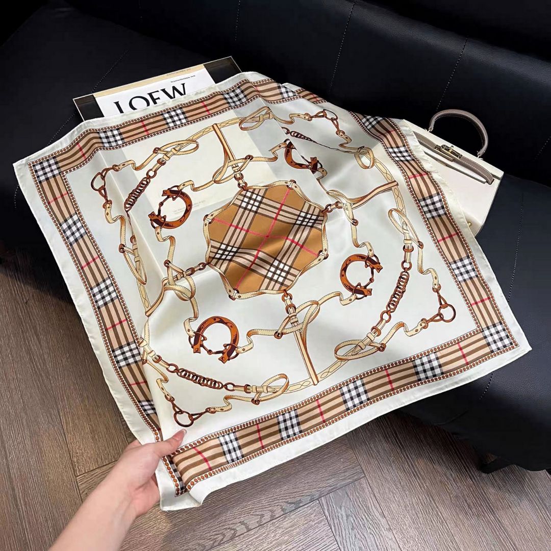 Qadın yaylığı ML_2820, krem/bej, 70x70 sm — Mallar, Bakı (2)
