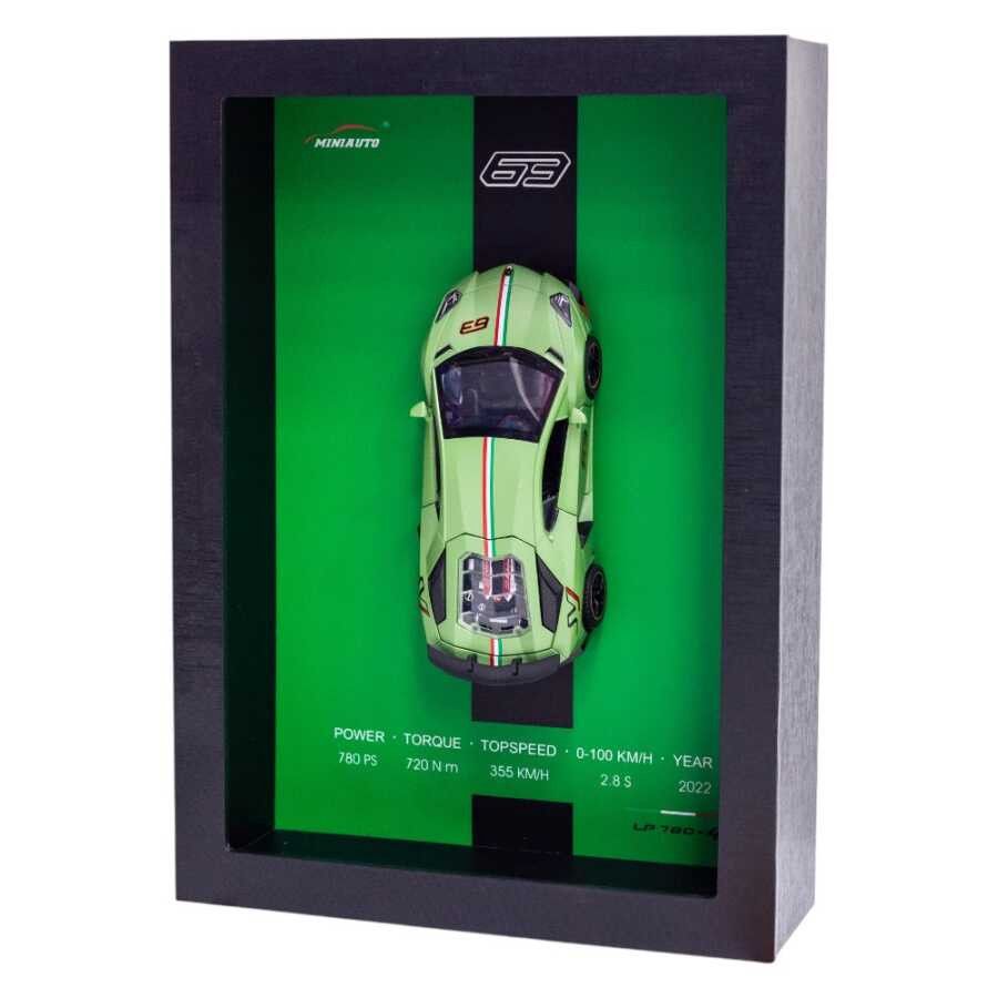 Yarış maşını Lamborghini 374-1 LP780 8039A, dəmir, yaşıl, 6+ yaş — Mallar, Bakı (2)