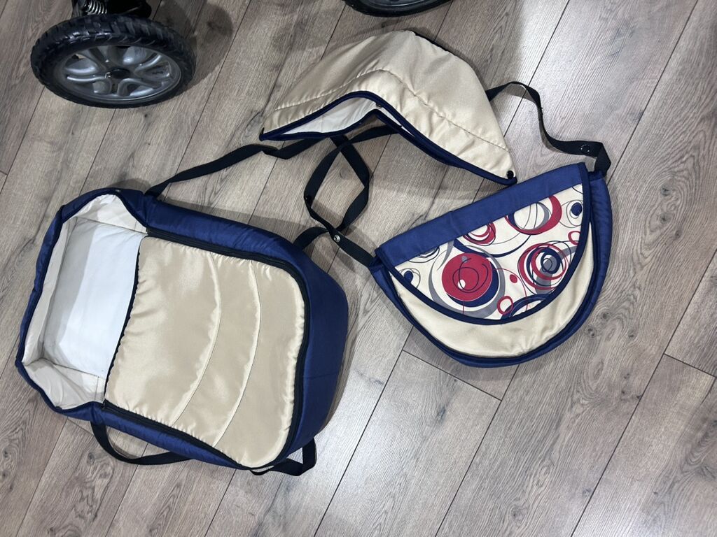 Uşaq arabası – çoxfunksiyalı, rahat və praktik model - Rəng: göy/krem — Arabalalar, Bakı (4)
