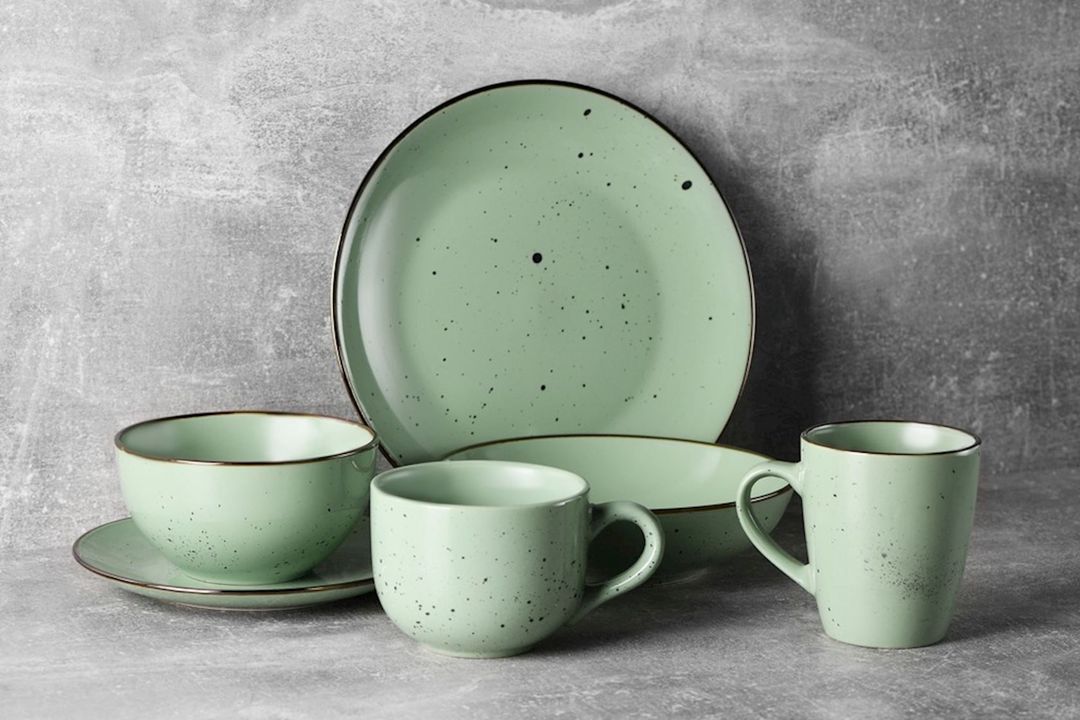 Boşqab Ardesto Bagheria AR2919GGC, keramika, yaşıl, 19 sm — Mallar, Bakı (2)
