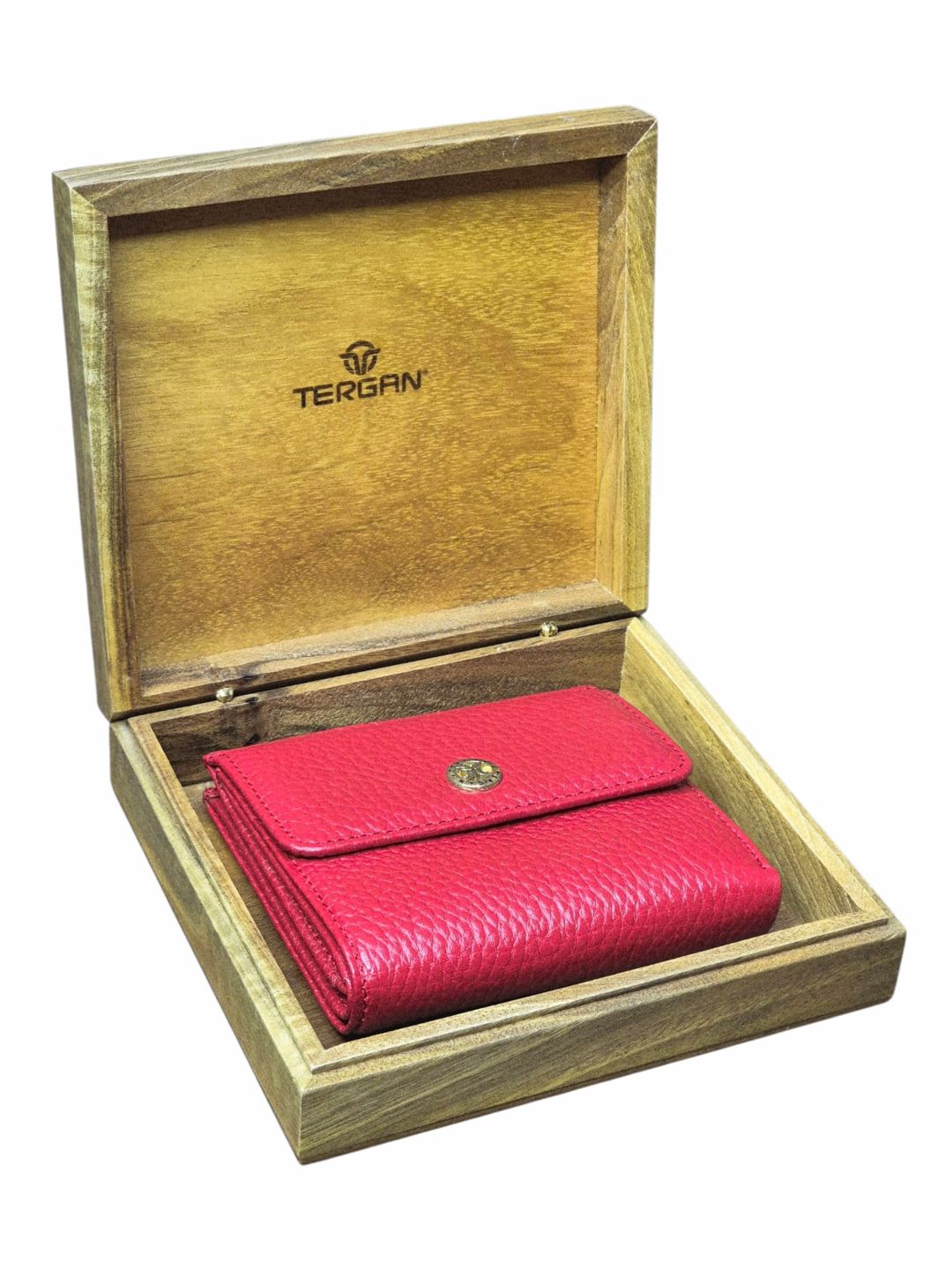 Portmone Tergan, təbii dəri, Tergan Set_5627, Qırmızı — Mallar, Bakı (2)