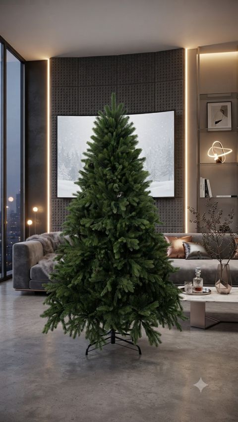 Döşəməüstü şam ağacı, plastik, yaşıl, 210 sm — Bakı