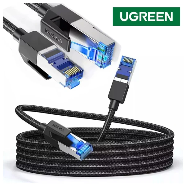 Ugreen NW153 CAT8 Shielded Round Braided Cable 10 m 30795 — Bakı