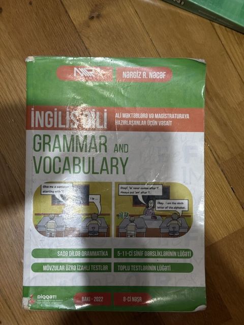 Məhsul: “İngilis dili Grammar and Vocabulary” kitabı Müəllif: Nərgiz — Bakı