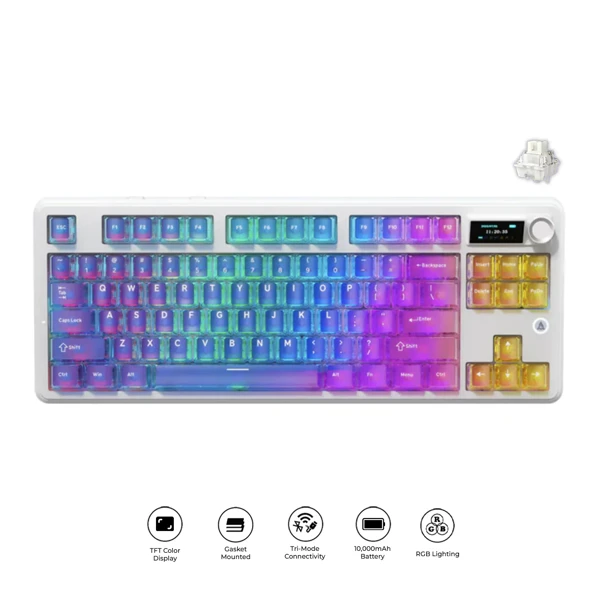 Ajazz MK87 PRO Transparent Gradient Blue-Purple-Pink-Orange — Mallar, Bakı