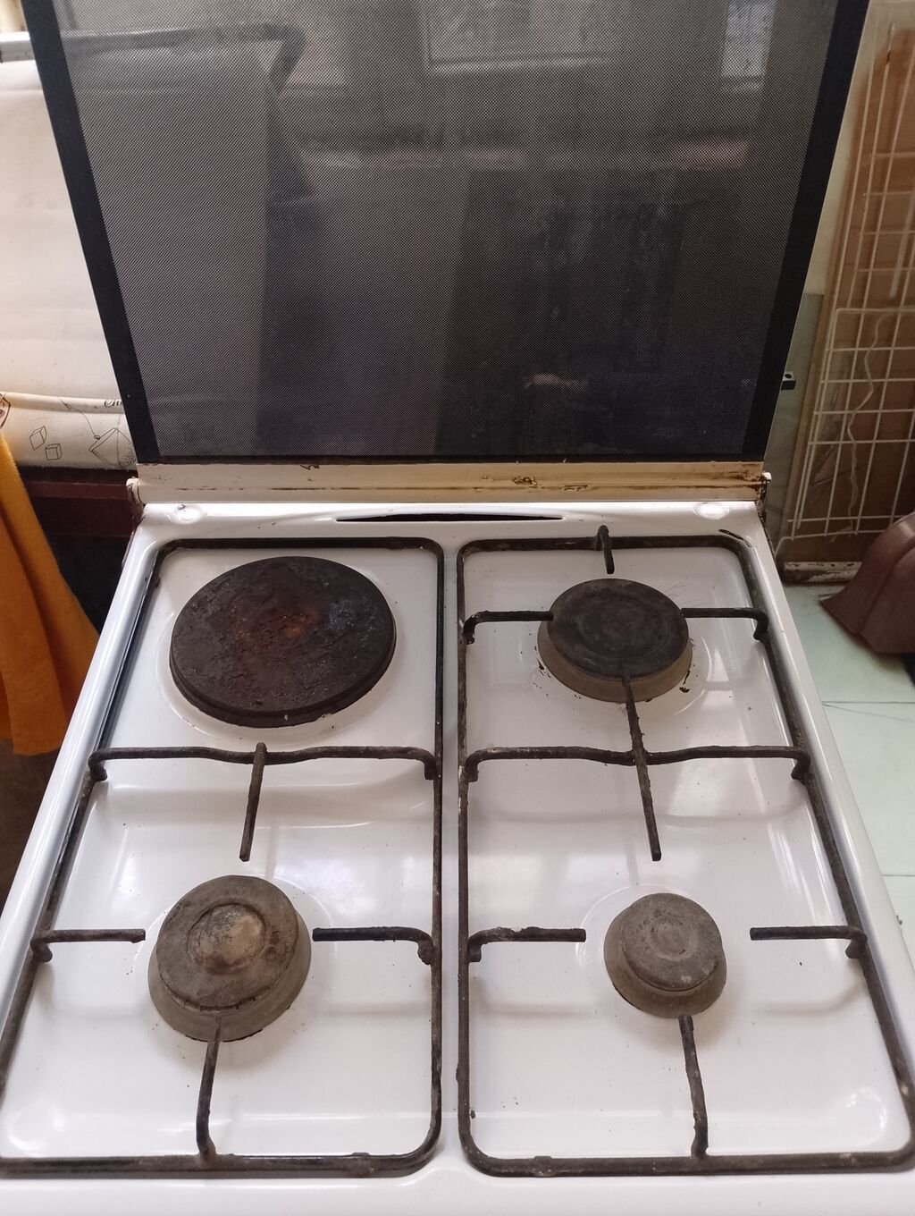 Qaz plitəsi və soba - 4 gözlü kombinə edilmiş üst: 3 qaz ocağı + 1 — Plitələr, Bakı (4)