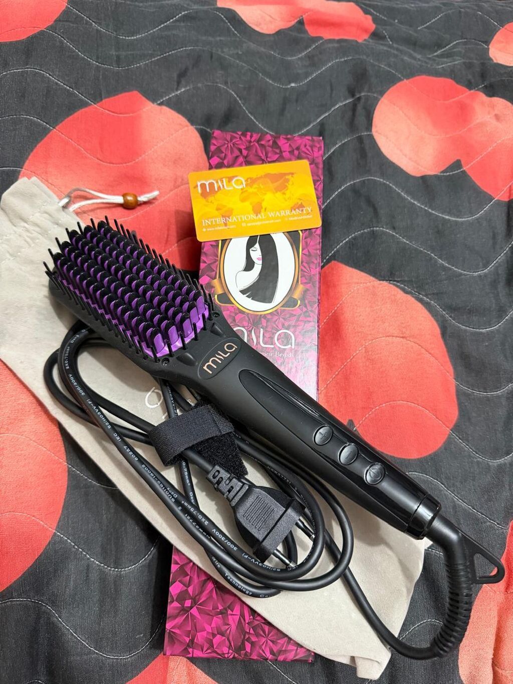 Mila Hair Straightener Brush – elektrikli saç düzləşdirən daraq — Saç burmağa və düzəltməyə, Digah (3)
