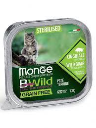 Nəm yem Monge bwild cat sterilised wildboar 100 q — Bakı